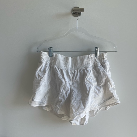 lululemon athletica Pants - Lululemon Hotty Hot White Athletic Running Shorts